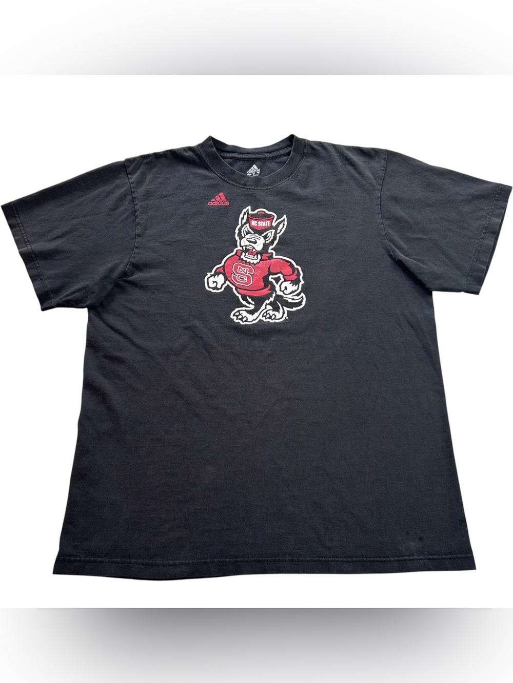 Adidas NC State Wolfpack Men’s Tuffy Strutting Graphic Logo Black T-Shirt size L